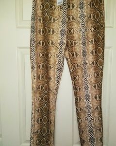 Charlotte russe snake print pants nwt